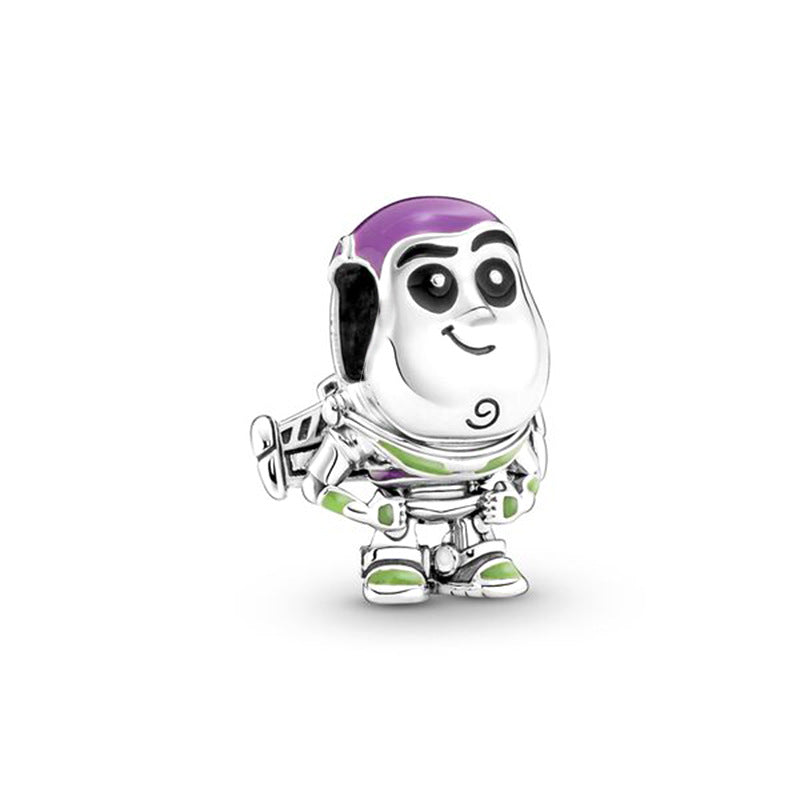 Pixar Buzz Lightyear Charm Hallmarked S925 Sterling Silver