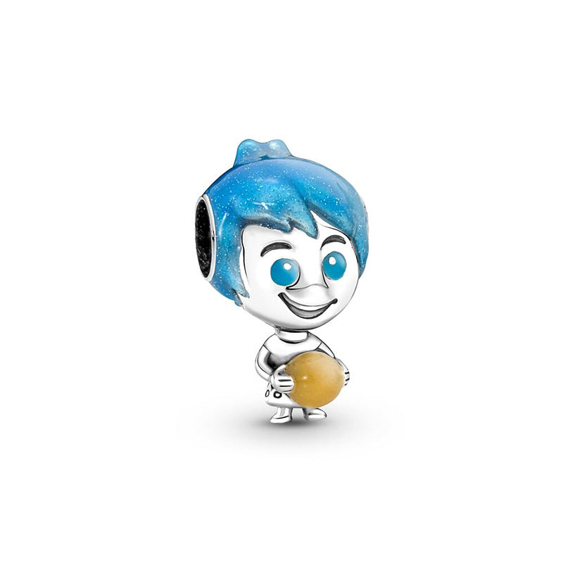Pixar Joy Glow-In-The-Dark Memory Orab Charm Hallmarked S925 Sterling Silver