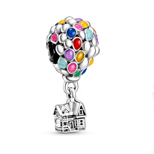 Up House Balloon Charm Hallmarked S925 Sterling Silver