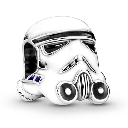 Star War Stormtrooper Helmet Charm Hallmarked S925 Sterling Silver