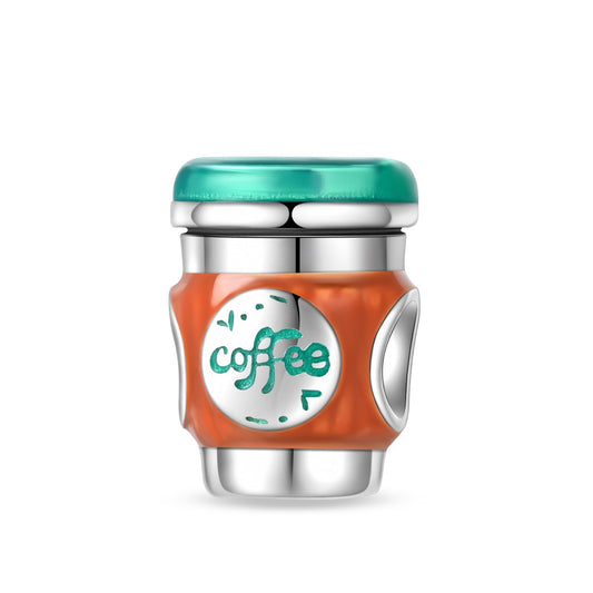 Coffee Cup Charm Hallmarked S925 Sterling Silver