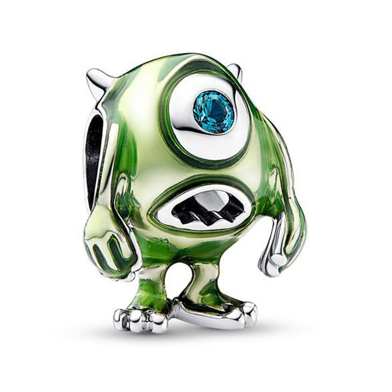 Pixar Mike Wazowski Charm Hallmarked S925 Sterling Silver