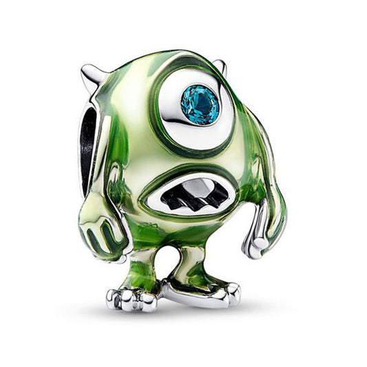 Pixar Mike Wazowski Charm Hallmarked S925 Sterling Silver